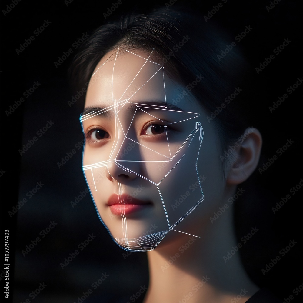 Poster unlocking mobile phones with face id facial recognition security concept for secure and convenient d