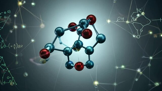 Abstract Animation of a Molecular Structure in Research Generative AI