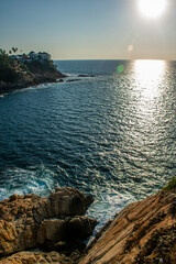 Acapulco beach, costa, Mexico. Pacific ocean, waves