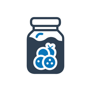 blue jam jar icon clip art preview