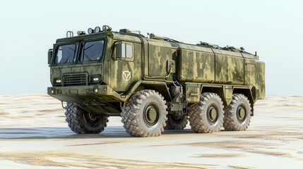 Obraz premium A military-style all-terrain vehicle designed for transport and logistical support.