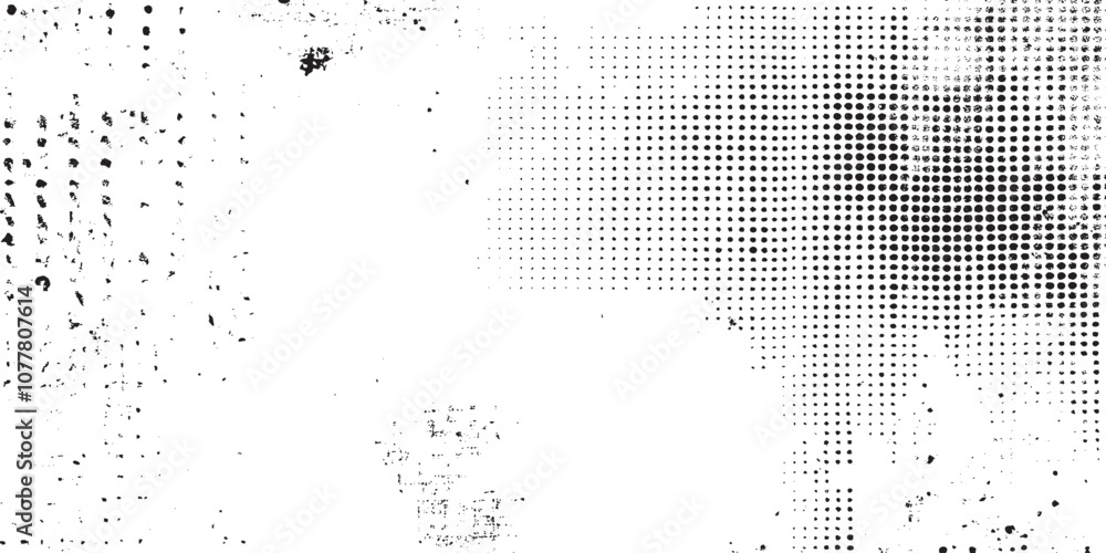Poster grunge halftone black dost texture background. halftone pattern dot background texture overlay grung
