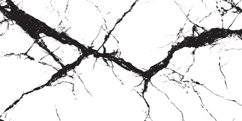 Vector cracks, breaks on land surface from earthquake. White black grey wall, floor with cracks, texture background.

