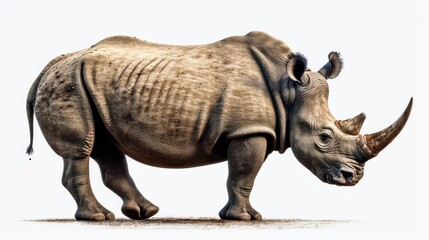 Obraz premium White Rhino Portrait
