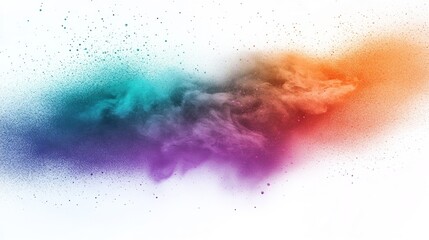 Fototapeta premium Colorful abstract smoke swirl with vibrant hues of blue, purple, orange, and pink.