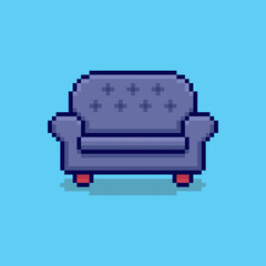 Pixel art sofa game asset design