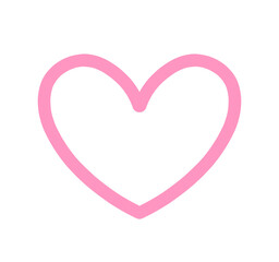 シンプルなピンク色のハートマーク