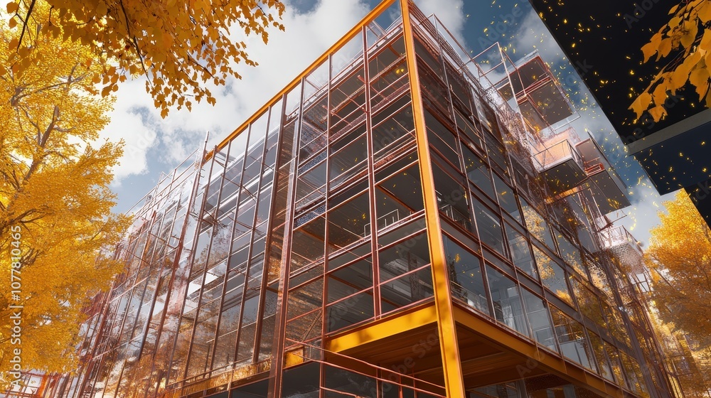 Poster an ai-powered design software helping architects visualize new structures, offering design suggestio