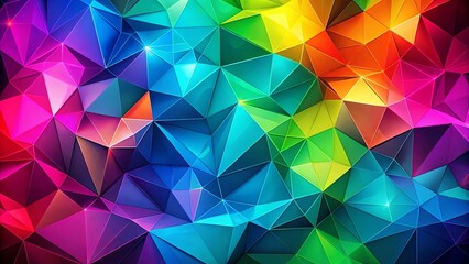 Fototapeta premium A kaleidoscope of vibrant hues woven into a dynamic abstract design, showcasing the mesmerizing interplay of light and geometric forms.