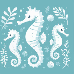 seahorse animal illustration