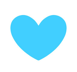 シンプルな水色のハートマーク