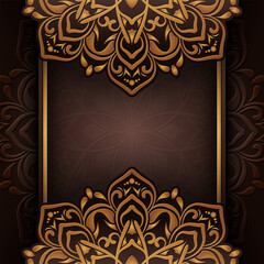 Luxury background with gold mandala ornaments