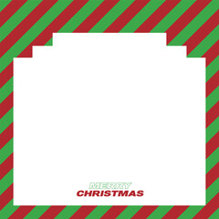 Obraz premium PrintCUTE GRAPHIC FRAME WITH STRIPE FOR CHRISTMAS