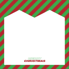 Obraz premium PrintCUTE GRAPHIC FRAME WITH STRIPE FOR CHRISTMAS