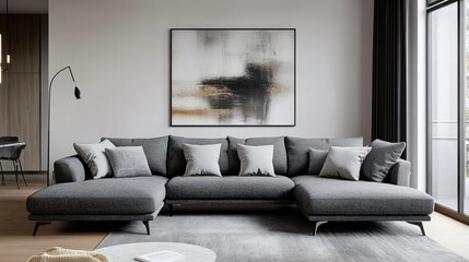Modern Sectional Sofa in a Minimalist Living Room