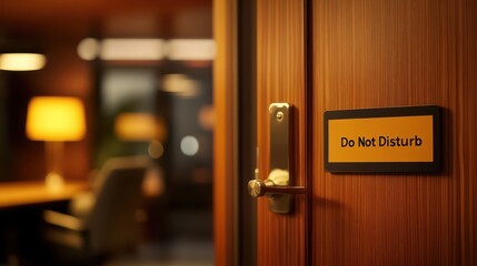 Conference Room Do Not Disturb Sign on Door