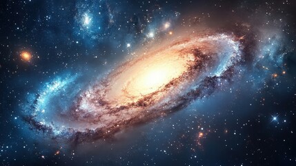 Fototapeta premium What is the cosmic web, and how are galaxies connected through it? Discuss the large-scale structure of the universe and how galaxies are part of vast networks