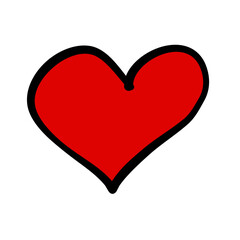 Hand drawn ink Hearts 