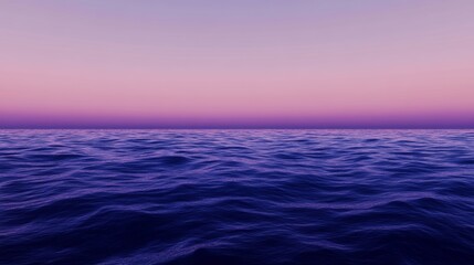 Obraz premium Serene ocean view at dusk with gentle waves and a gradient sky.