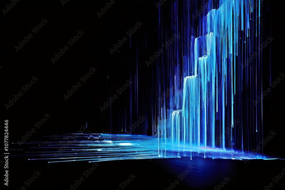 Aufkleber data stream waterfall a cascading waterfall of data representing