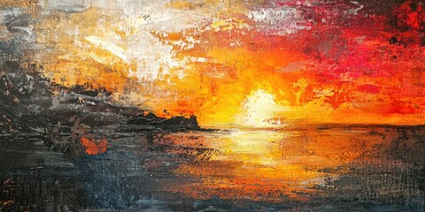 A painter artist using various tools and techniques to add texture and depth to their painting.
