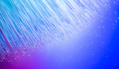 optical fibres dinamic flying from deep on technology background