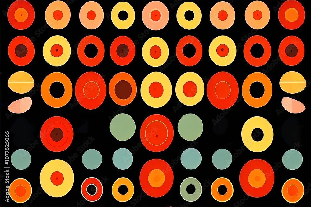 Poster dotted patterns repeating patterns of dots in different sizes an