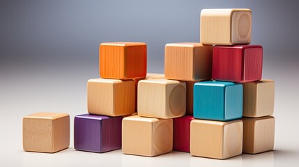 Obraz premium toy blocks on a white background 