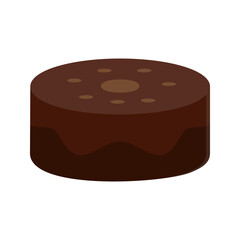 Chocolate fudge cake Vector Icon