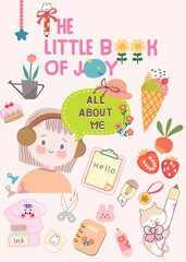 child drawing, cute stationery, new cover, new book and printable, all about me and stud, back to school 