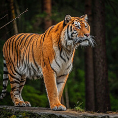 Tiger on the Prowl: Wildlife in Focus