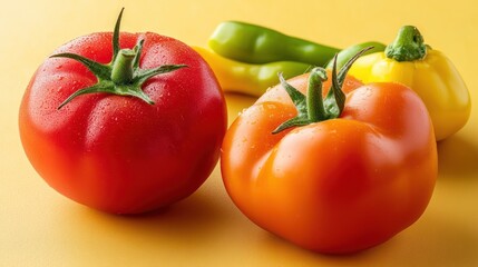 Fototapeta premium Random vegetable with random color background