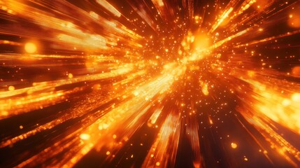 Fototapeta premium Abstract Orange Light Streaks and Sparkles