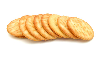 Cracker isolated on over white background