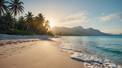 sunset on the beach