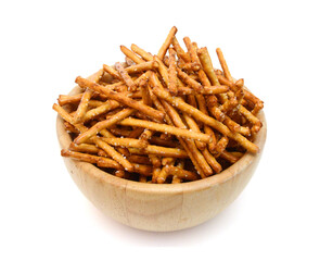 Bread sticks on white background