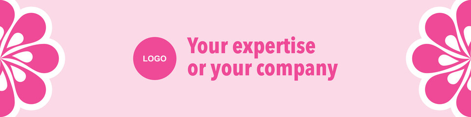 template cover banner homepage prifile linkedin pink color