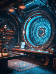 Sophisticated Analysis Chamber: High-Tech Hub for Data and Research