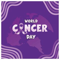 Close the care gap. World cancer awareness campaign. World Cancer Day concept. Flat vector illustration.