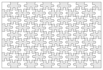 Jigsaw puzzle background. with 108 pieces Horizontal flag design. Editable stroke vector.	