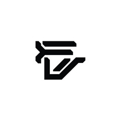 FV monogram logo design letter text name symbol monochrome logotype alphabet character simple logo