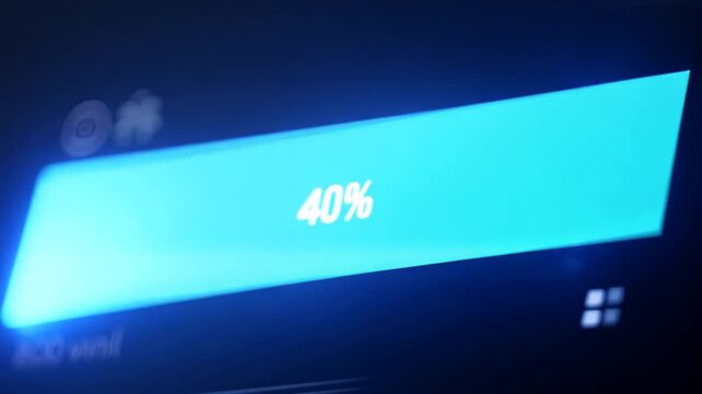 Close-up of a Digital Download Progress Bar Showing 940 MB Complete Generative AI