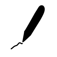 fountain pen silhouette icon