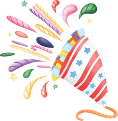 Obraz premium Rainbow fireworks for a party