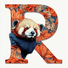 The letter (R) reimagined as a Red Panda