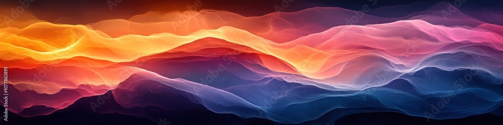 Aufkleber abstract colorful waves creating a dynamic visual effect.
