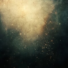 Obraz premium Abstract Grunge Background with Golden Sparkles and Dark Nebula
