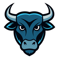 Bison head vector art illustration