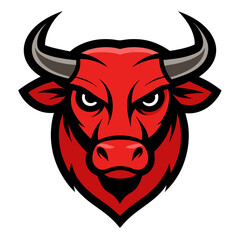 Bison head vector art illustration