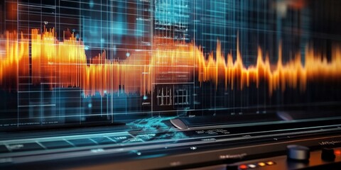 Obraz premium Seismograph displaying earthquake data with precision and clarity 